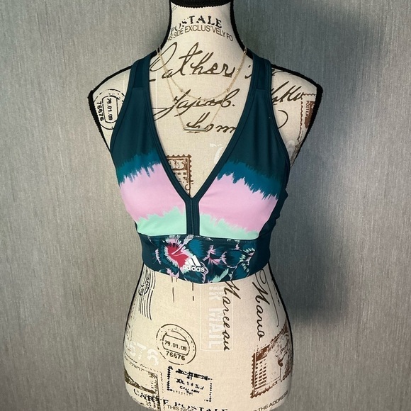 adidas Tops - NWOT Adidas Women's Teal and Pink Tank Top Size Medium